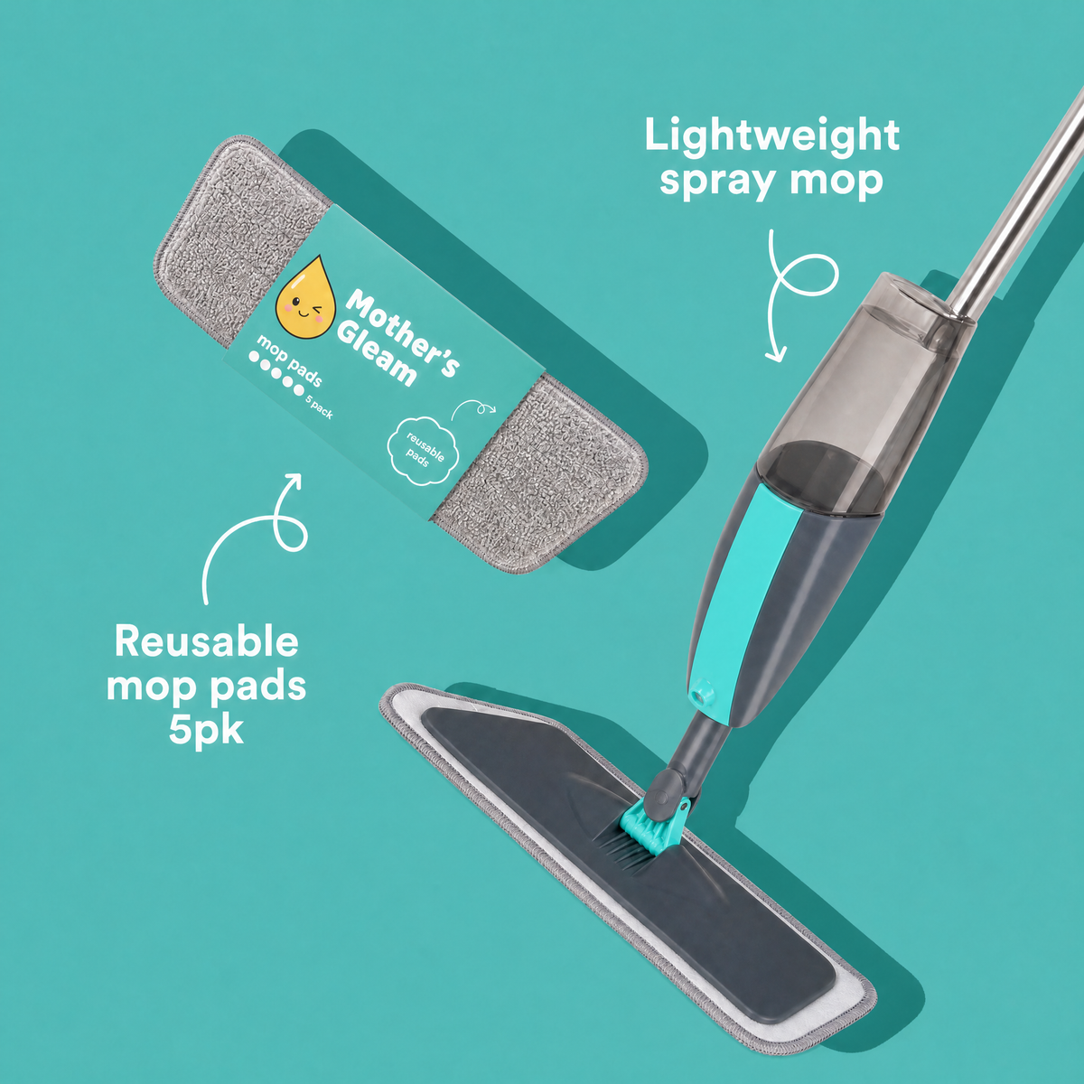 Spray Mop & Mop Pads 5pk
